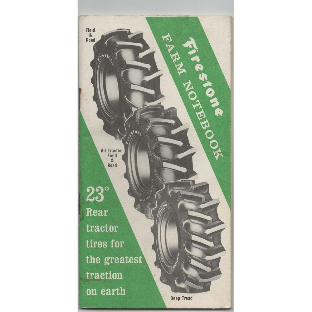 Vintage Firestone Farm Notebook Booklet Tractor Tires Janesville WI Lein Oil - Picture 1 of 2